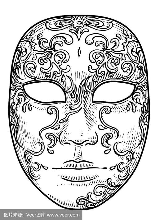 立体威尼斯面具（威尼斯面具 画法）